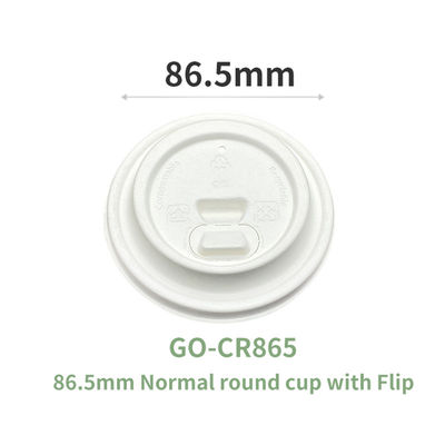 Cup Cover With 8oz 12oz 16oz Biodegradable Fiber Bagasse Sugarcane Coffee Strawless Lids Cup
