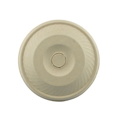 90mm Cold hot Flat Disposable Biodegradable Sugarcane Bagasse Cup Lids white or natural