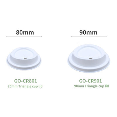Eco Friendly Compostable Sippy Cup Lids Sugarcane Bagasse 90 mm Round Cup Cover